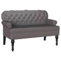 vidaXL Chesterfield lavica Sivá 119,5 x 64,5 x 75 cm Umelá koža
