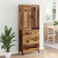 vidaXL Highboard 2 ks Staré drevo 69,5 x 34 x 180 cm Kompozitné drevo