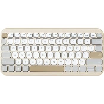 ASUS klávesnica KW100 Oat Milk - bezdrôtová/bluetooth/CZ/SK/ krémová