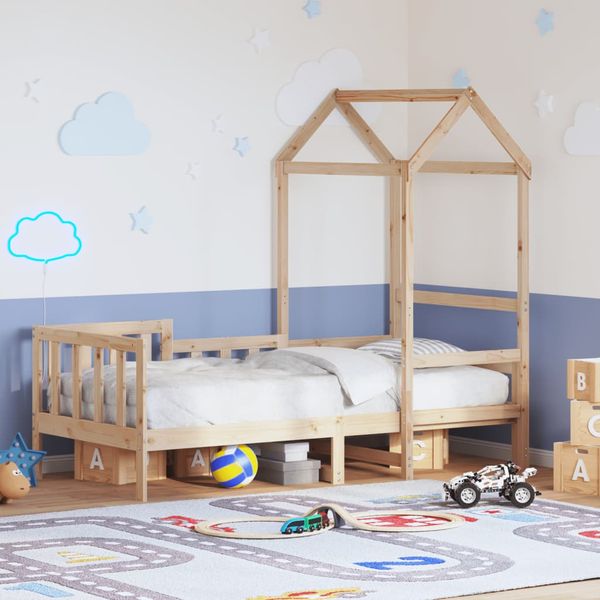 vidaXL Denná posteľ so strieškou 80x200 cm borovicový masív