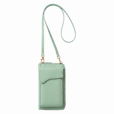 Phone bag with wallet function (18*11*5cm) mint