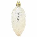 vidaXL Vianočná guľa z ihličia 40 ks šampanského 4 x 9 cm Plast
