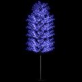 vidaXL Vianočný stromček 2000 LED modré biele svetlo kvety čerešne 500 cm