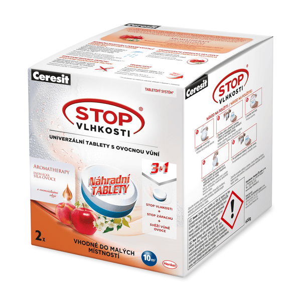 2111240 Ceresit STOP VLHKOSTI PEARL náhradné tablety 2v1, energ. ovocie 2x300g