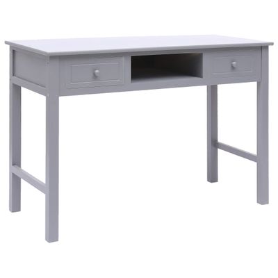 vidaXL Písací stôl sivý 110x45x76 cm drevený
