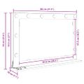 vidaXL Toaletné zrkadlo Čierny dub 80 x 15 x 18 cm Obdĺžnikový