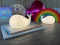 Detská dotyková lampa s diaľkovým ovládaním Veľryba