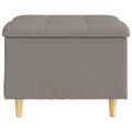 vidaXL Ottoman s Úložným Priestorom Sivohnedá 60 x 60 x 45 cm látka