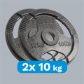 Sada litinových závaží 2x10kg, 51mm, REBEL ACTIVE RBA-2143-10