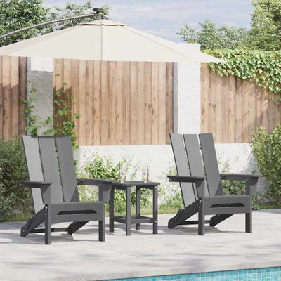 vidaXL Záhradná stolička 2 pcs Svetlosivá 80.5 x 74.5 x 92 cm