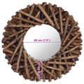 vidaXL Nástenné zrkadlo 40 cm teakové drevo okrúhle