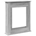 vidaXL Obloženie krbu sivá sonoma 75x20x87,5 cm kompozitné drevo