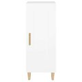 vidaXL Komoda biela 34,5x34x90 cm spracované drevo