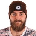 Čiapka s čelovkou, univerzálna veľkosť, hnedá SIXTOL