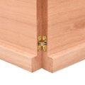 vidaXL Nástenná polica bledohnedá 120x30x(2-4) cm ošetrený masívny dub
