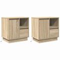vidaXL Nočný stolík 2 ks Sonoma dub 50 x 34,5 x 50 cm Kompozitné drevo