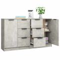 vidaXL Komody 2 ks betónové sivé 60x30x70 cm spracované drevo