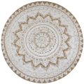 vidaXL Pletený koberček z juty, 90 cm, okrúhly