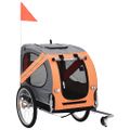 vidaXL Vozík za bicykel pre psa, oranžovo sivý