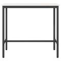 vidaXL stôl Biela 100 x 50 x 91 cm Inžinierske drevo a oceľ