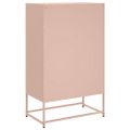 vidaXL Vysoká skrinka ružová 68x39x111,5 oceľ