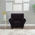 131079 vidaXL Stretch Couch Slipcover Black Polyester Jersey