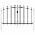 vidaXL Plotová brána Woerden s dvojitými dverami a hrotovým vrchom 299,5x224,5 cm