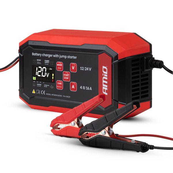 Nabíjačka digitálna BOOST AGM GEL STD LiFePo4 MAX 16A 12/24V PRO AMiO-04529