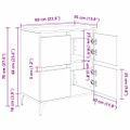 vidaXL Komody 3 ks Staré drevo 60 x 35 x 70 cm Kompozitné drevo