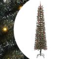 vidaXL Umelý vianočný stromček Zelená 240 cm PVC, plast a oceľ