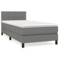 vidaXL Boxspring posteľ s matracom tmavosivá 90x200 cm látka
