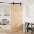 vidaXL Dvere NARVIK 90 x 210 cm Masívne borovicové drevo (neupravené)