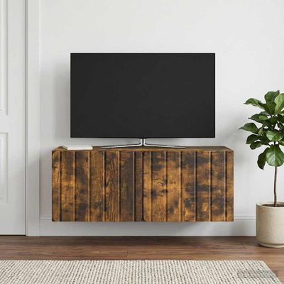 vidaXL Nástenná TV skrinka 78,5 x 31 x 30 cm Dymový dub