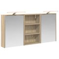 vidaXL Set kabinetov do kúpeľne 3 ks 126 x 16 x 62.5 cm
