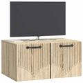 vidaXL Nástenná TV skrinka Nástenný Dub sonoma 59,5 x 41 x 30 cm
