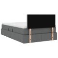 vidaXL Postel s úložným prostorem a matrací Tmavo šedá 120 x 200 cm