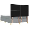 vidaXL Posteľ s pružinovým rámom Svetlosivá 200 x 160 cm látka