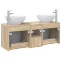 vidaXL Set kabinetov do kúpeľne 3 ks Dub sonoma 49,5 x 44,5 x 65 cm