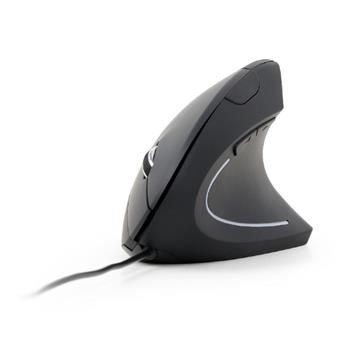 GEMBIRD Myš MUS-ERGO-01, ergonomická, čierna, USB