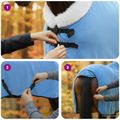 vidaXL Plášť pre kone Plný aqua 105 cm Polárna fleece