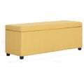 vidaXL Lavica s úložným priestorom 116 cm žltá polyester