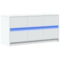 vidaXL TV stolík s LED biely 100x34x50 cm kompozitné drevo