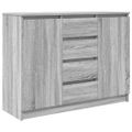 vidaXL Komoda so zásuvkami sivá sonoma 100,5x35x76 cm kompozitné drevo