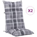 vidaXL Podložky na záhradné stoličky, vysoké operadlo 2 ks 120x50x7 cm
