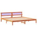 vidaXL Rám postele Včelí hnedý 200 x 200 cm Masívne borovicové drevo