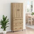 vidaXL Highboard 2 ks Remeselný dub 69,5 x 34 x 180 cm