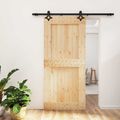 vidaXL Posuvné dvere 95 x 210 cm Masívne borovicové drevo (neupravené)