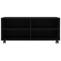 vidaXL TV skrinka s kolieskami, čierna 90x35x35 cm, kompozitné drevo