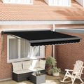 vidaXL Sklopná markíza Čierna 300 x 250 x 165 cm Textil a kov