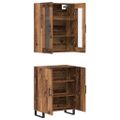 vidaXL Highboard 2 ks Staré drevo 69,5 x 34 x 180 cm Kompozitné drevo
